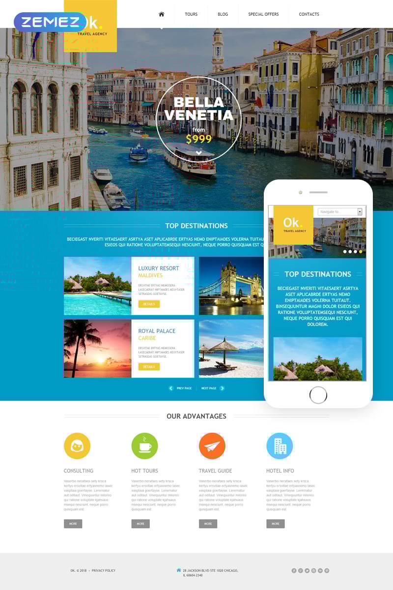 Joomla Vorlage namens "Travel Company" #45159