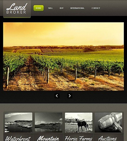 Land Broker Premium Facebook HTML CMS Theme Big Screenshot Land Broker Facebook HTML CMS Template Facebook Screenshot