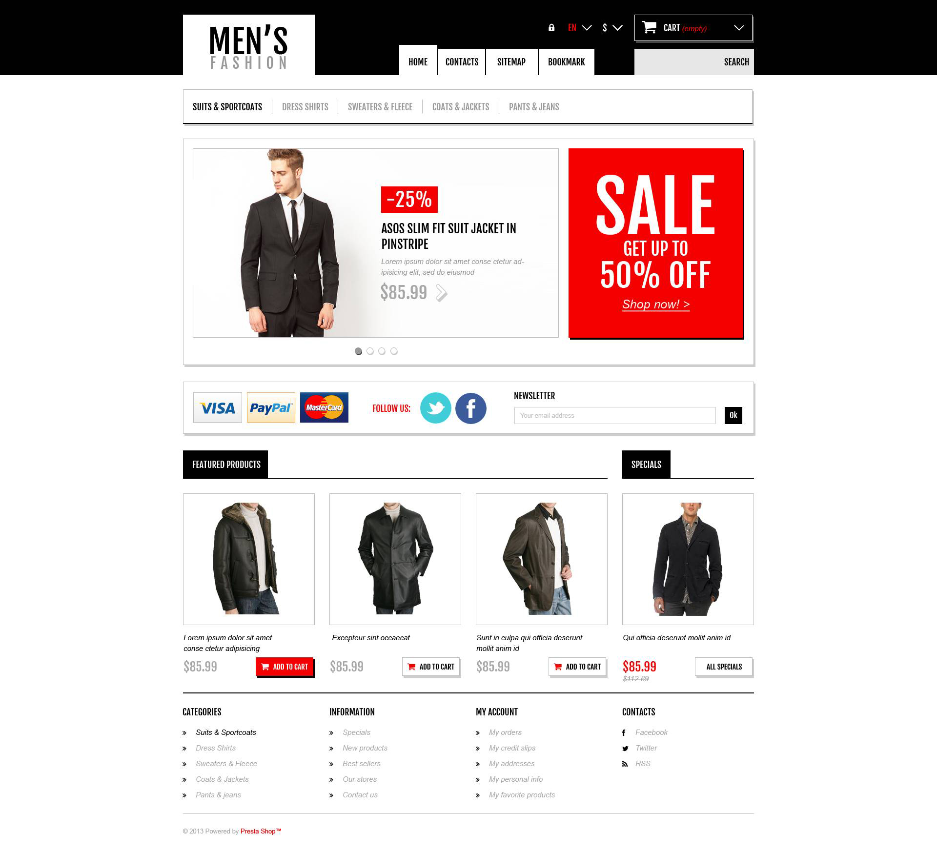 Men's Fashion Boutique Theme 45168