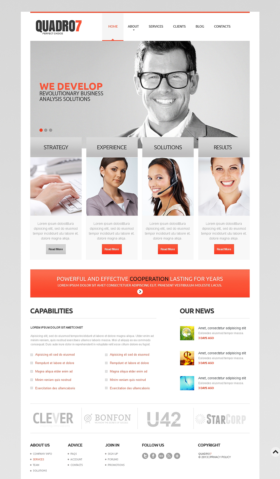 Outsourcing Company Responsive Website Template New Screenshots BIG