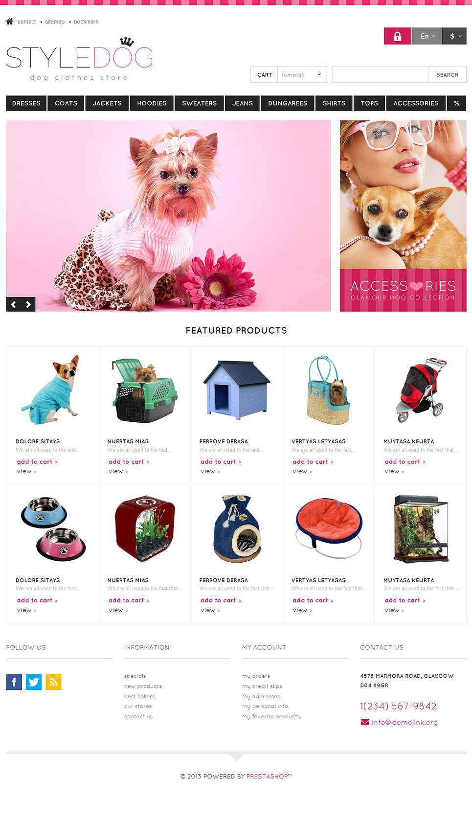 Responsive Dog Style Store PrestaShop Theme New Screenshots BIG