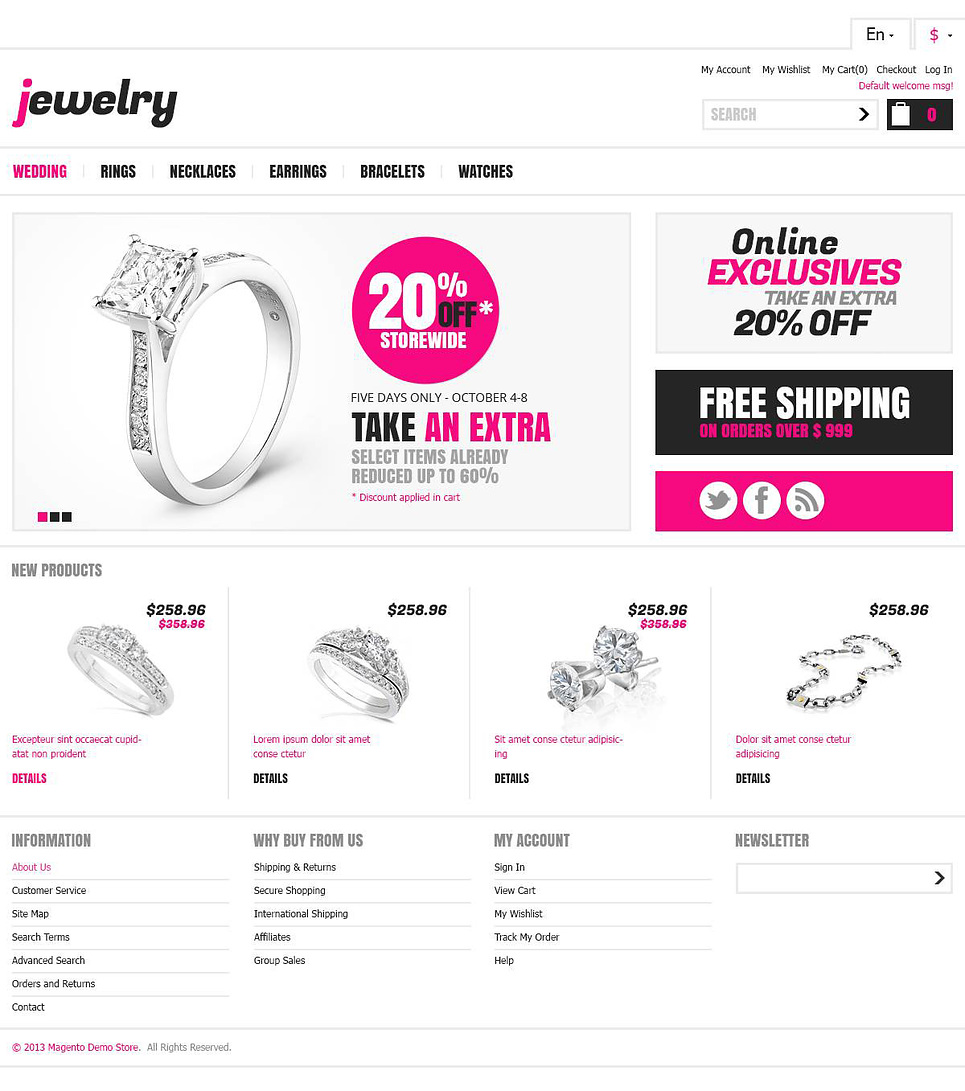 Responsive Jewelry Store Magento Theme New Screenshots BIG