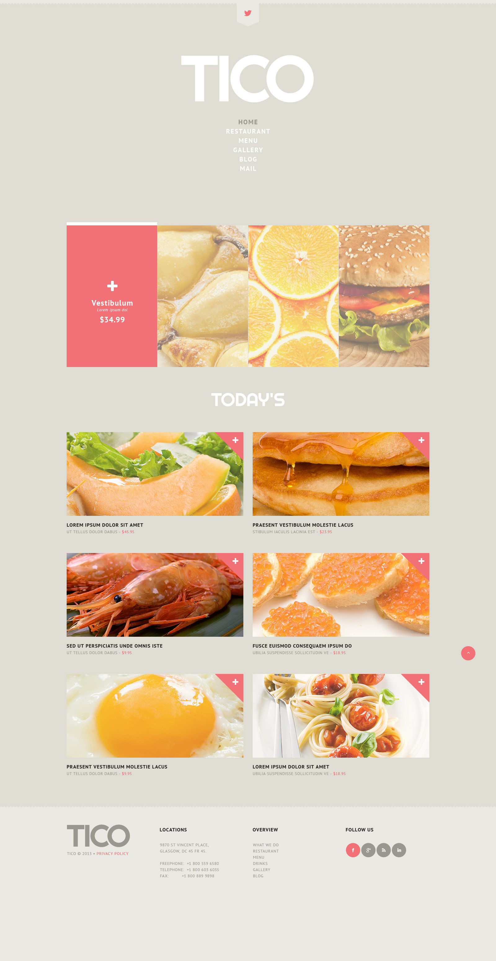 Responzivní WordPress motiv "European Restaurant" #45147 - screenshot