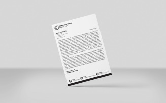 Creative Letterhead & Corporate Letterhead Identity Template Design Minimal Style BLACK