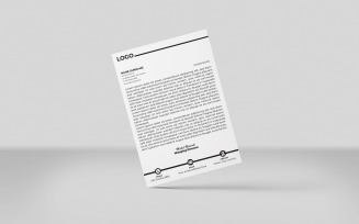 Creative Letterhead Corporate Letterhead Identity Design Minimal Style BLACK Color