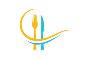 Restaurant logo vector template V8