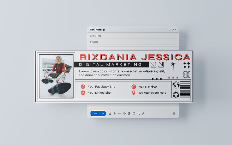 Brutalism Email Signature Corporate Identity