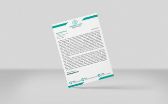 Creative Letterhead Template Design Minimal Style TURQUOISE