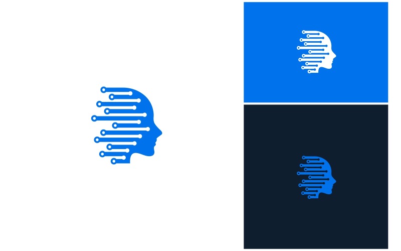 Human Circuit Technology Logo Logo Template