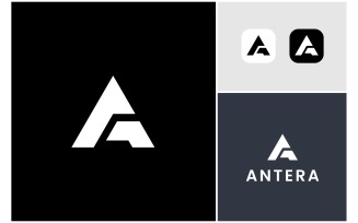 Letter A Geometric Modern Logo