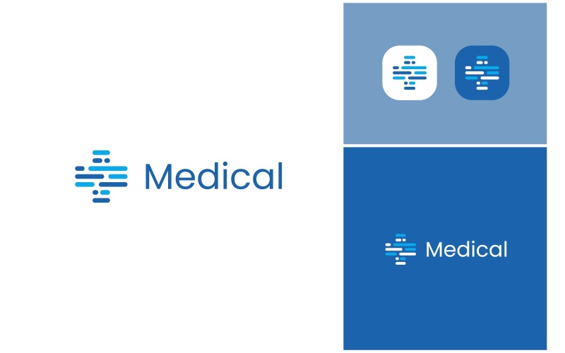 Medical Medicine Dotted Line Logo Logo Template
