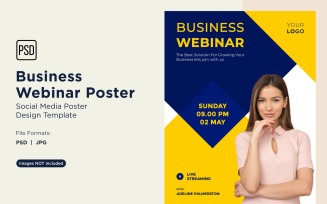 Business Webinar Poster Design Template 06