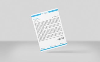 black cyan Colors Creative Letterhead Corporate Letterhead Identity Template Design Minimal Style