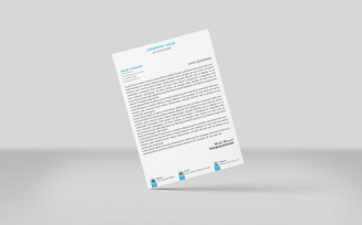 cyan black Colors 2 Creative Letterhead Design Minimal Style