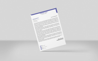Indigo black Colors 2 Creative Letterhead Corporate Identity Template Design