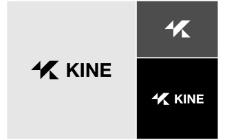 Letter K Geometric Simple Monogram Logo