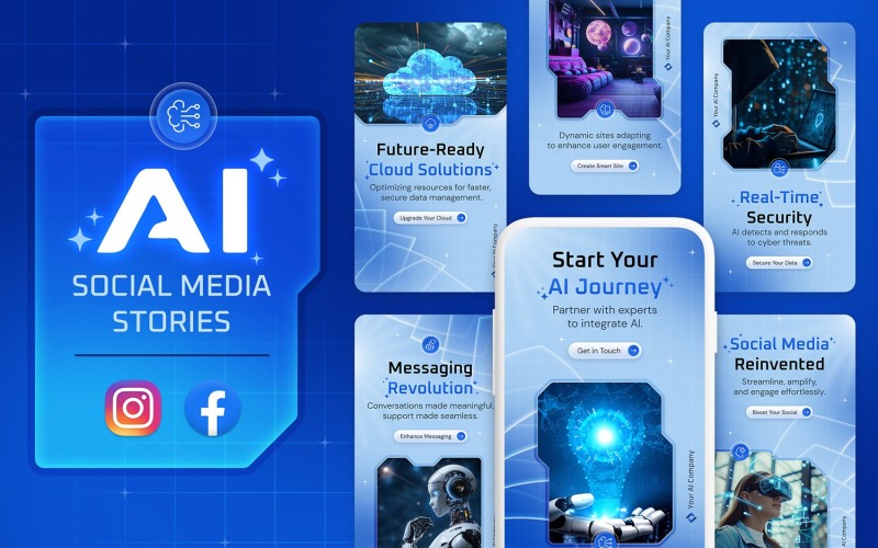 Artificial Intelligence Story Templates Social Media