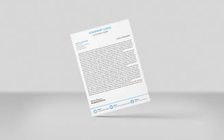 Creative Letterhead Cyan Colors Corporate Letterhead Identity Template Design Minimal Style