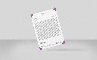 Creative Letterhead Indigo Colors Corporate Letterhead Identity Template Design Minimal Style