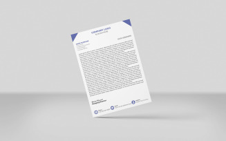 Creative Letterhead navy Colors Corporate Letterhead Identity Template Design Minimal Style