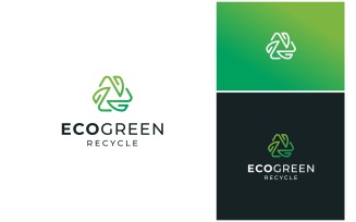 Eco Leaf Recycle Environment Logo