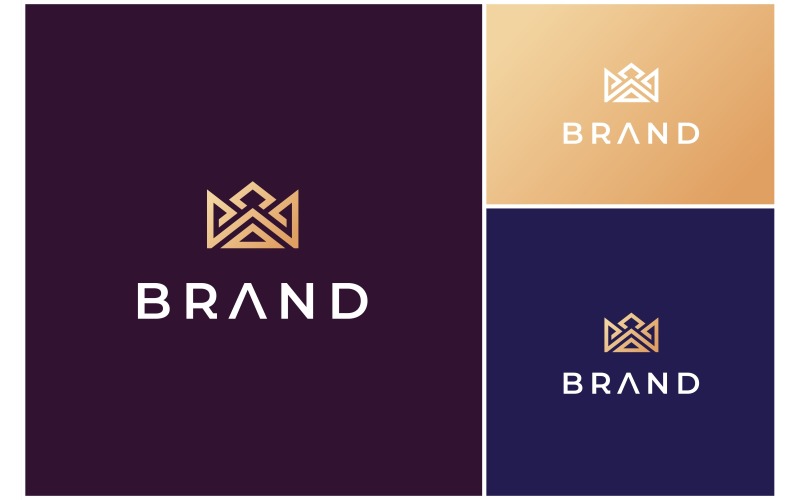 Letter W Crown Luxury Logo Logo Template