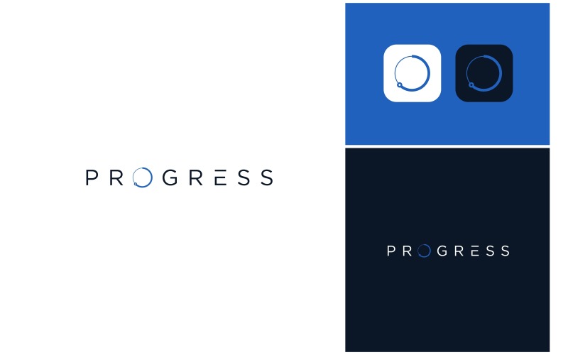 Progress Process Circle Loading Logo Logo Template