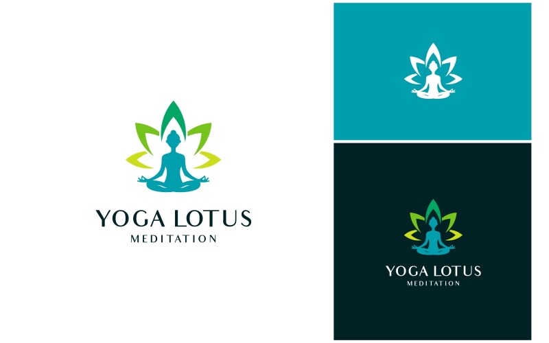 Yoga Zen Meditation Lotus Logo Logo Template