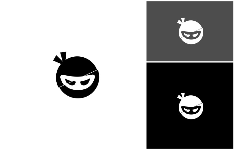Ninja Head Slash Illustration Logo Logo Template