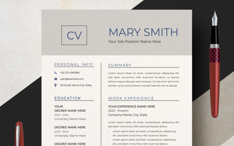 Professional Simple Resume Template