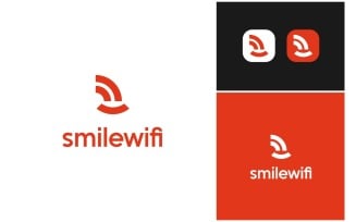 Signal Wifi Wireless Smile Logo