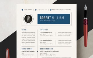 Simple Clean Resume With Photo
