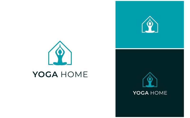 Yoga Home Meditation Logo Logo Template