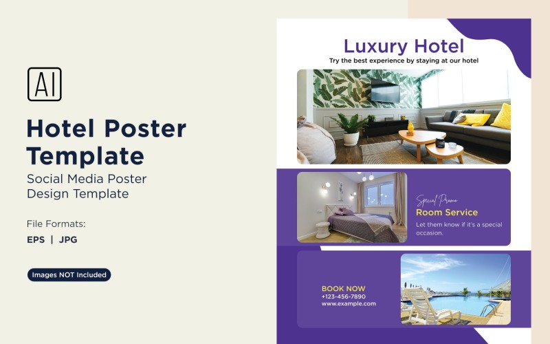 Hotel Marketing Poster Design Template 09 Social Media