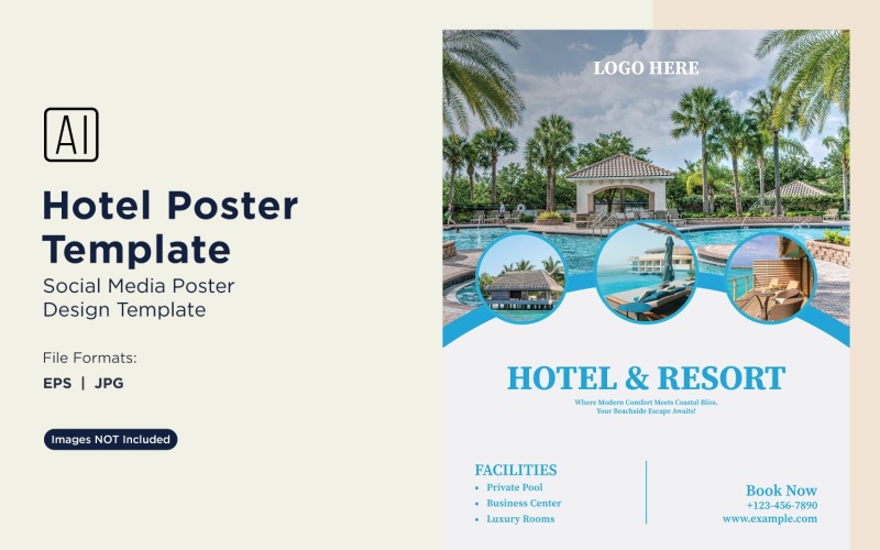 Hotel Marketing Poster Design Template 14 Social Media