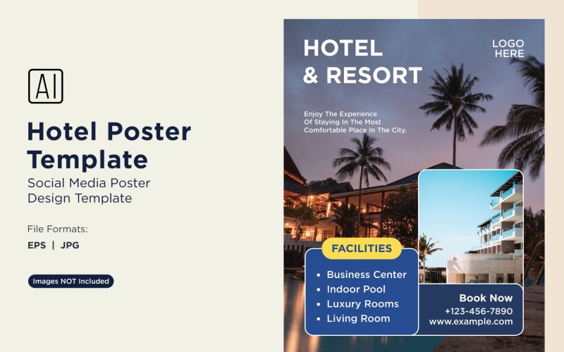 Hotel Marketing Poster Design Template 29 Social Media