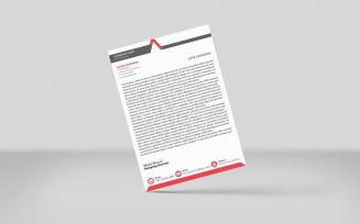 Creative Letterhead black orange Colors Template Design Minimal Style