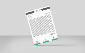 Creative Letterhead Colors Corporate Letterhead Identity Template ( black green color)