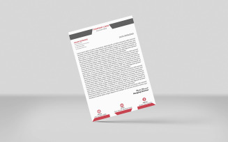 Creative Letterhead Colors Corporate Letterhead Identity Template Design (black maroon color)