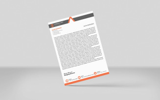 Creative Letterhead Identity Template Design (orange black color)