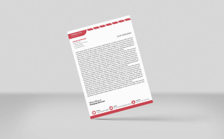 Creative Letterhead maroon Colors Letterhead Template Design Minimal Style