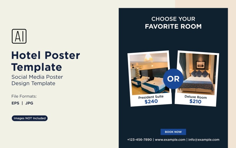 Hotel Marketing Poster Design Template 48 Social Media