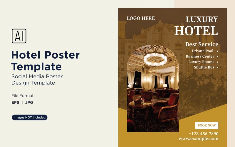 Hotel Marketing Poster Design Template 49 Social Media
