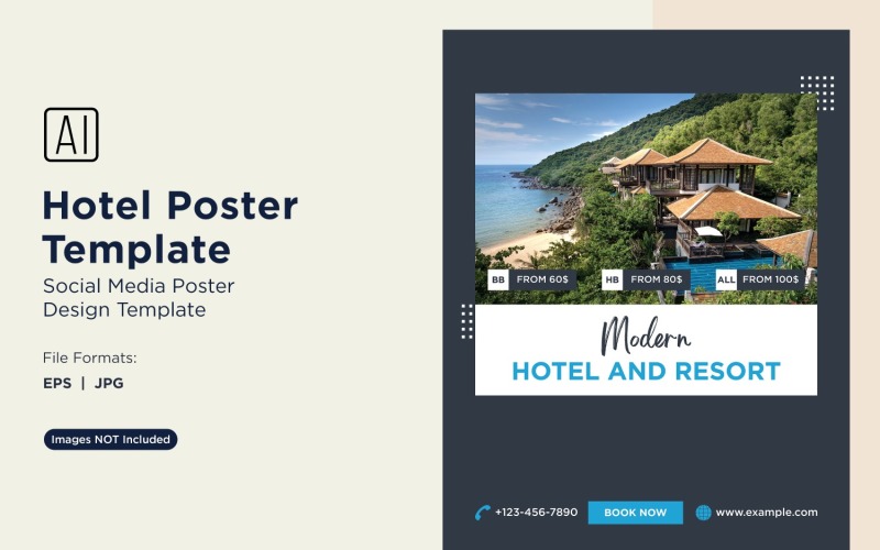 Hotel Marketing Poster Design Template 53 Social Media