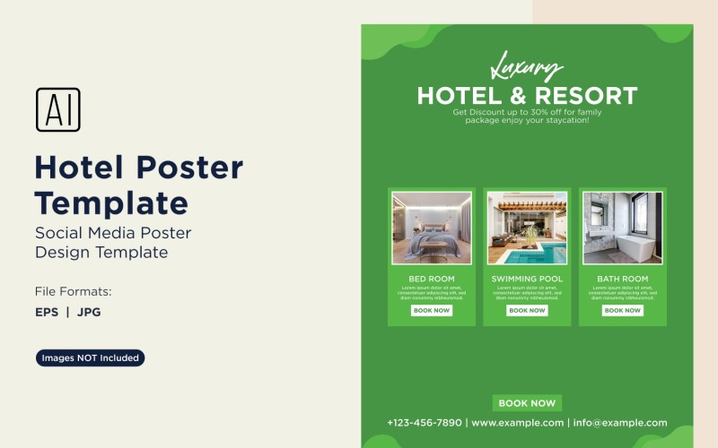 Hotel Marketing Poster Design Template 61 Social Media
