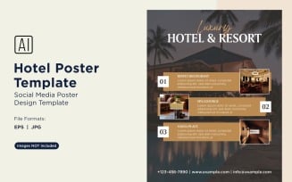 Hotel Marketing Poster Design Template 64