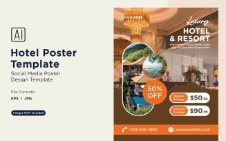 Hotel Marketing Poster Design Template 79