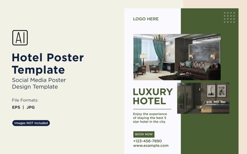 Hotel Marketing Poster Design Template 94 Social Media