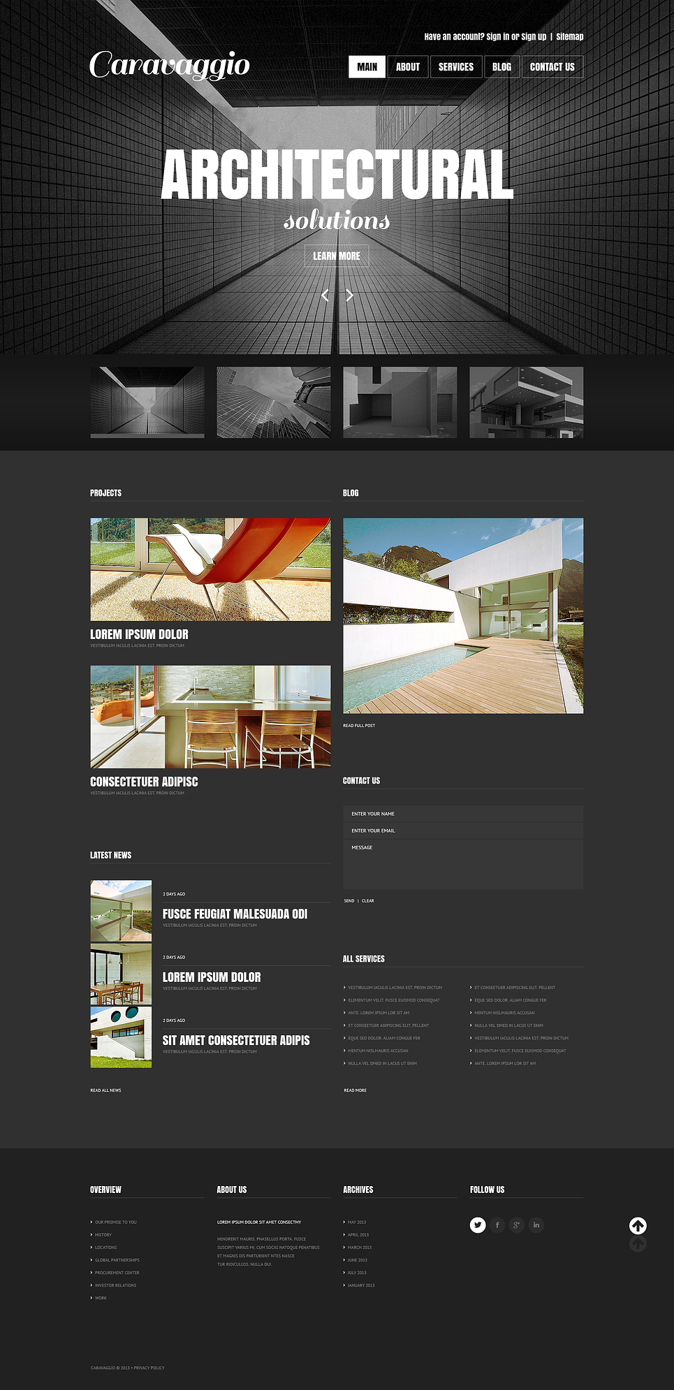 Architecture Responsive Website Template New Screenshots BIG