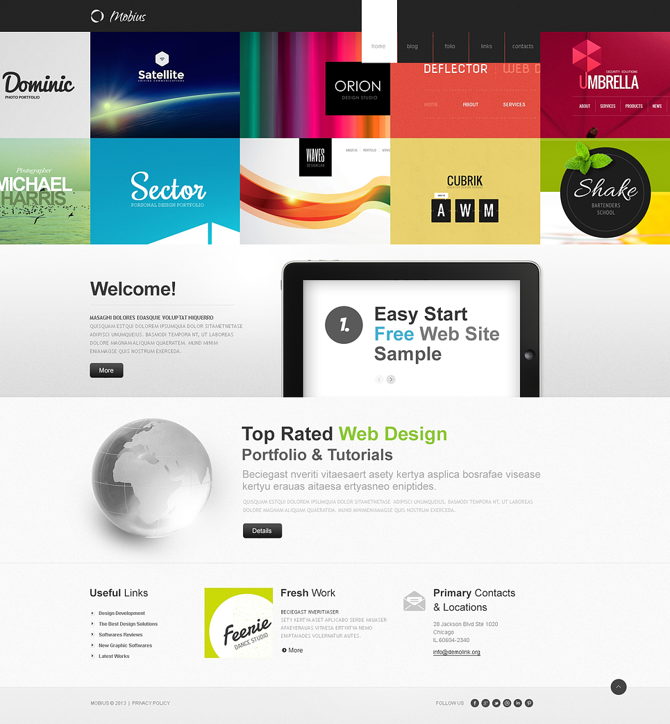 Fashionable Photo Portfolio Joomla Template New Screenshots BIG